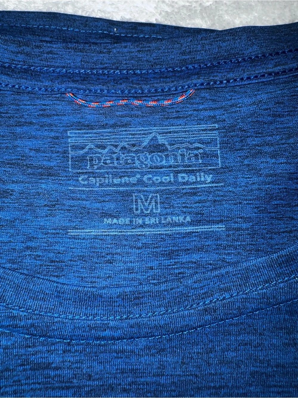 Patagonia Heathered Blue Short Sleeve Crew Tee - Picture 2 of 6